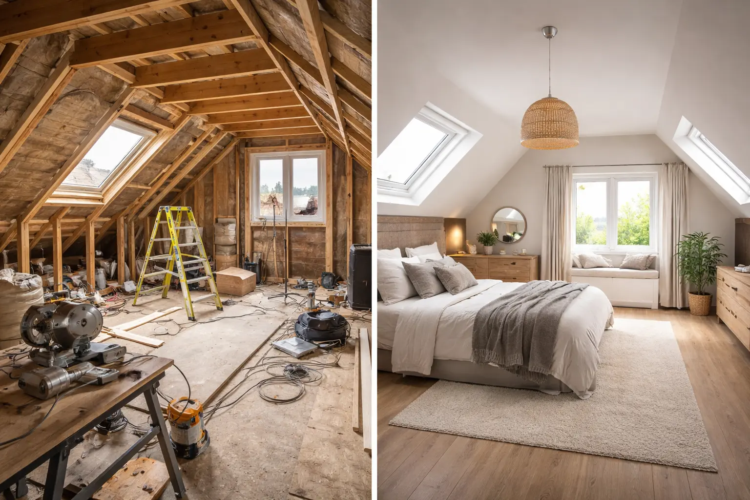 Loft conversion from construction to comfort
