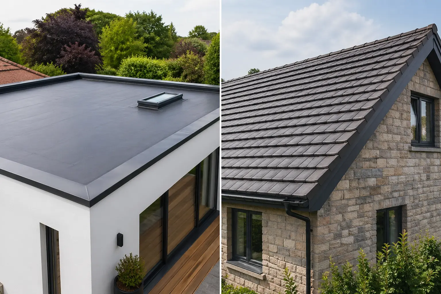 Modern vs traditional architectural contrast